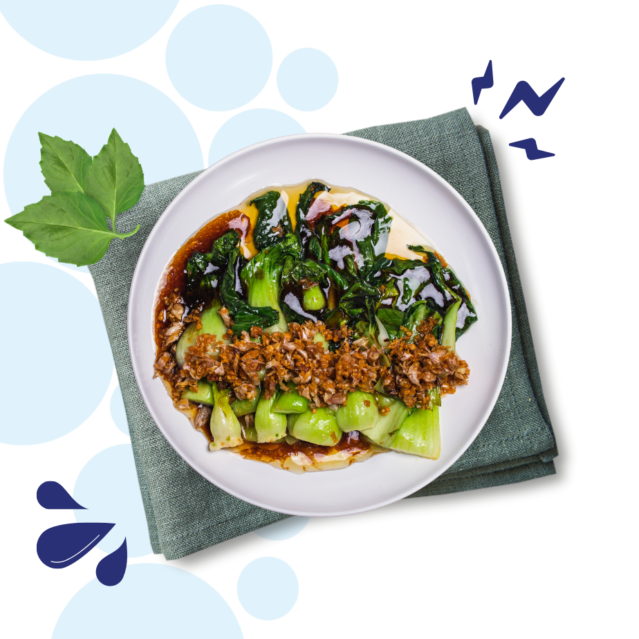 Recept Paksoi met fijngehakte hazelnoten