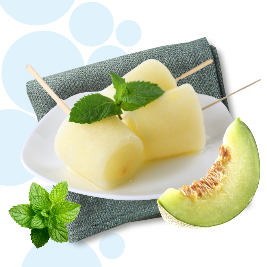 Recept Meloen-munt ijsje