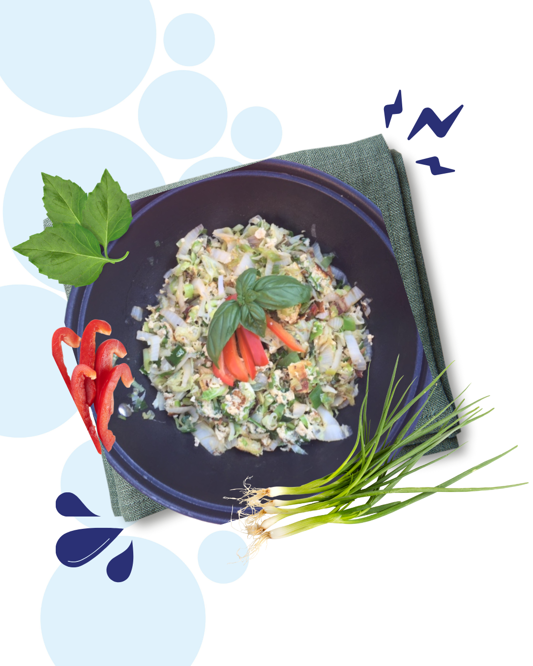 Recept Chinese kool met omeletreepjes