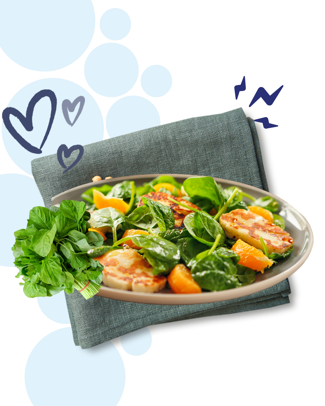 Recept Spinazie met Halloumi
